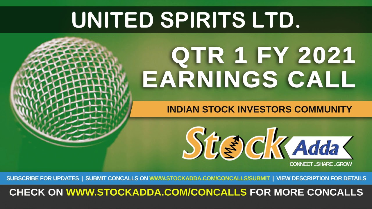 United Spirits Conference Call Qtr1 FY21