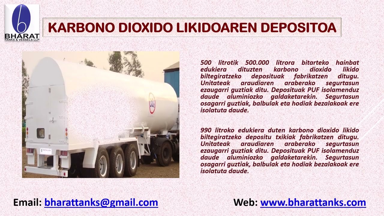 Karbono dioxido likidoaren mini tankeak    Basque