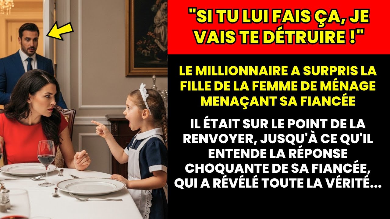 MILLIONNAIRE VOIT la FILLE de la FEMME DE MÉNAGE MENACER sa FIANCÉE, MAIS LORSQU’IL ENTEND la…