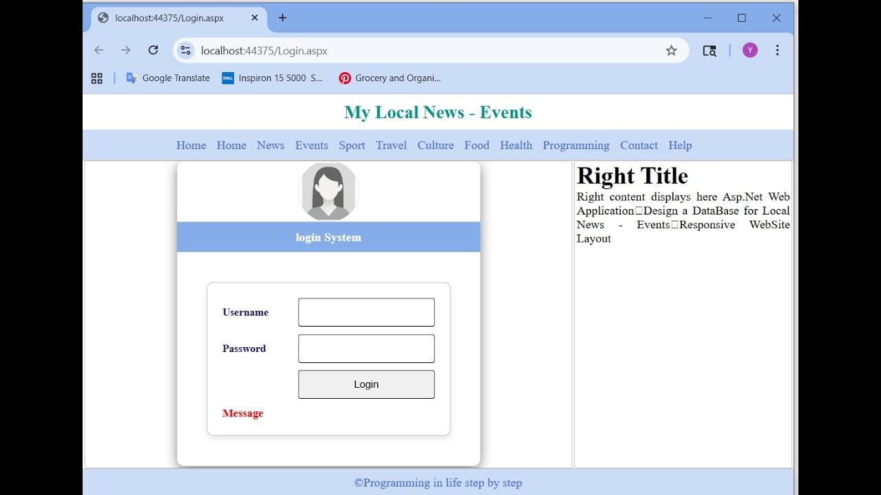 07 - Asp.Net Web Application - Design Login Form Using Visual Studio 2026