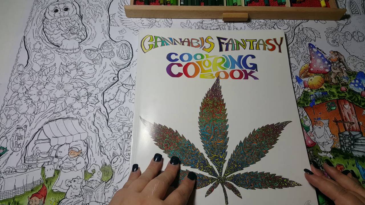 Cannabis Fantasy Adult Coloring Book Review & Flip Through