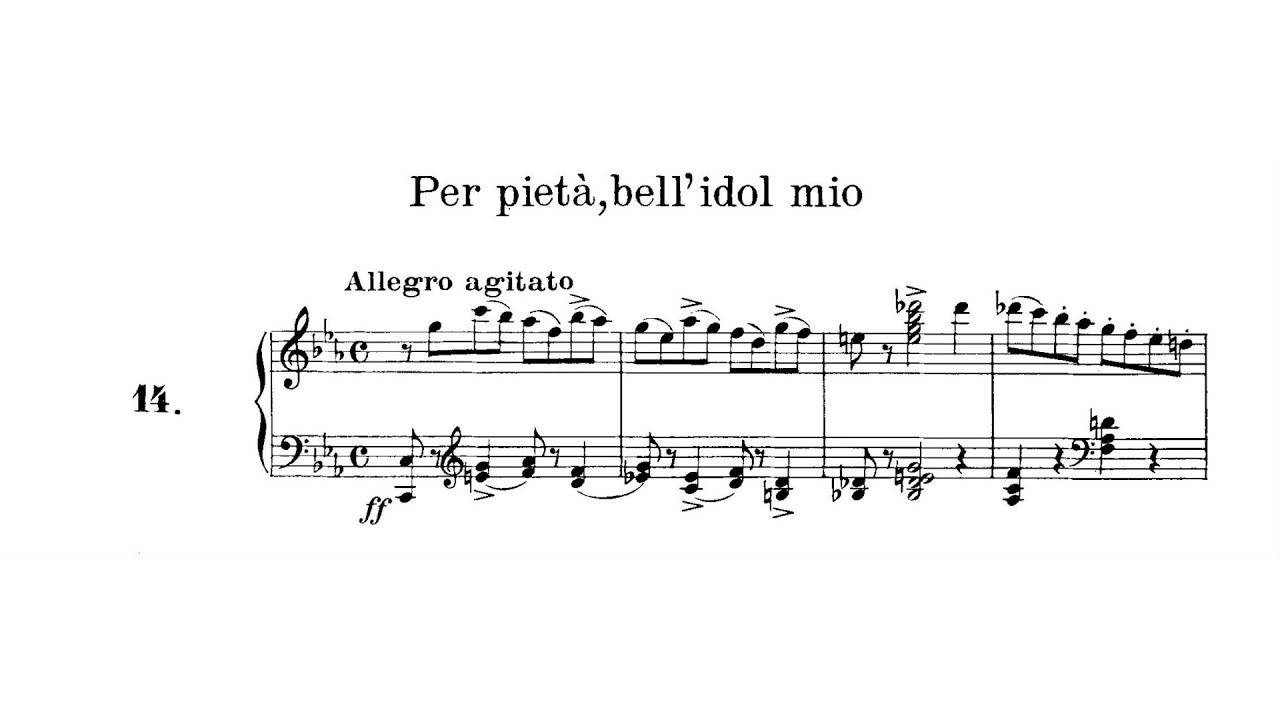 Per pieta, bell'idol mio - V. Bellin (piano / KARAOKE, Accompaniment, Mr, 반주)