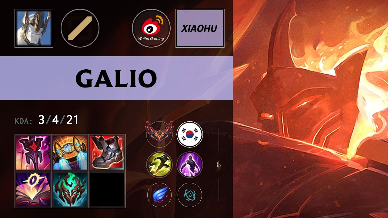 (WBG Xiaohu) Galio Mid vs Lucian (NS Calix) - KR Grandmaster Patch 26.13
