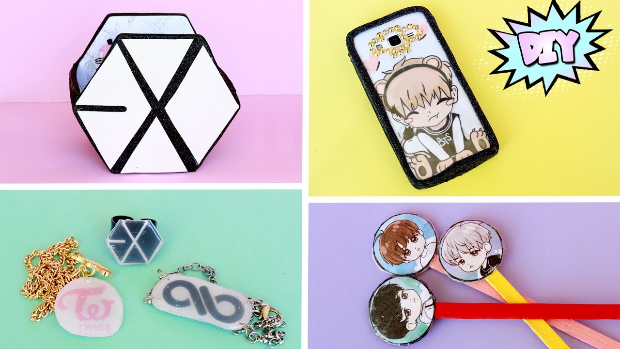 DIY KPOP BTS, EXO, Twice, Infinite - CHIBI  🎼 Capinha de celular, acessórios, marcador