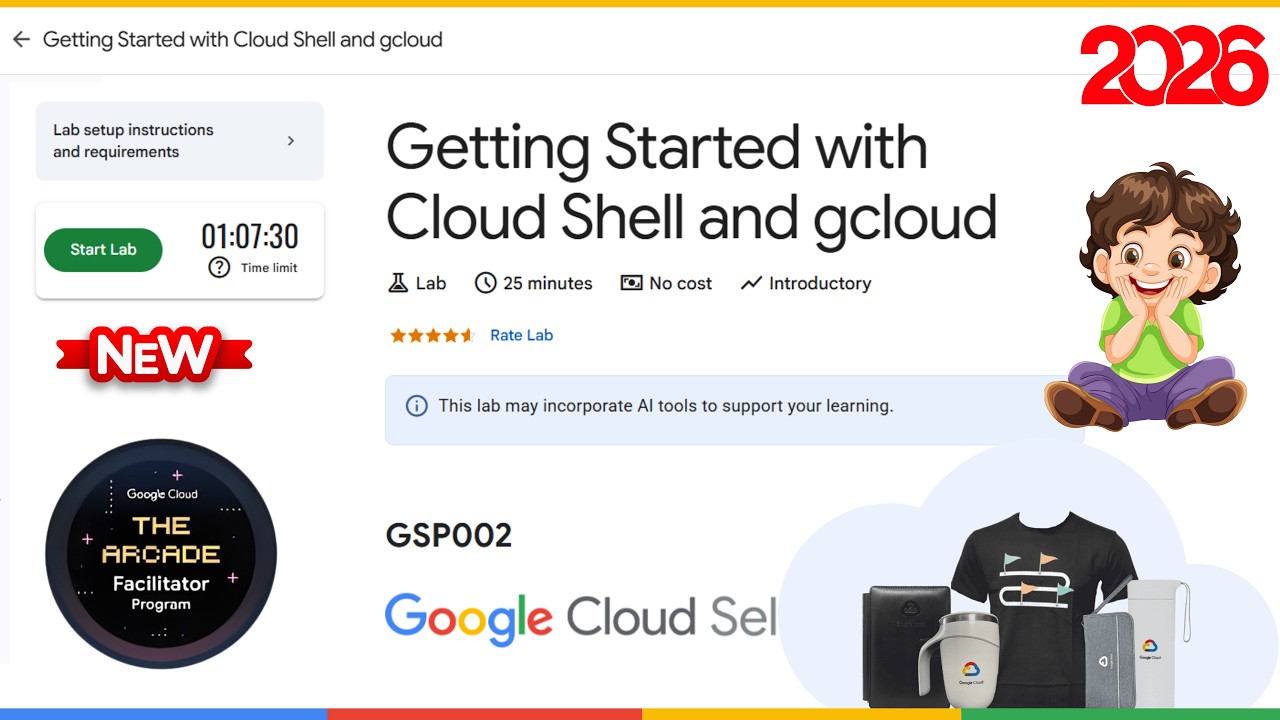 Начало работы с Cloud Shell и gcloud | GSP002
