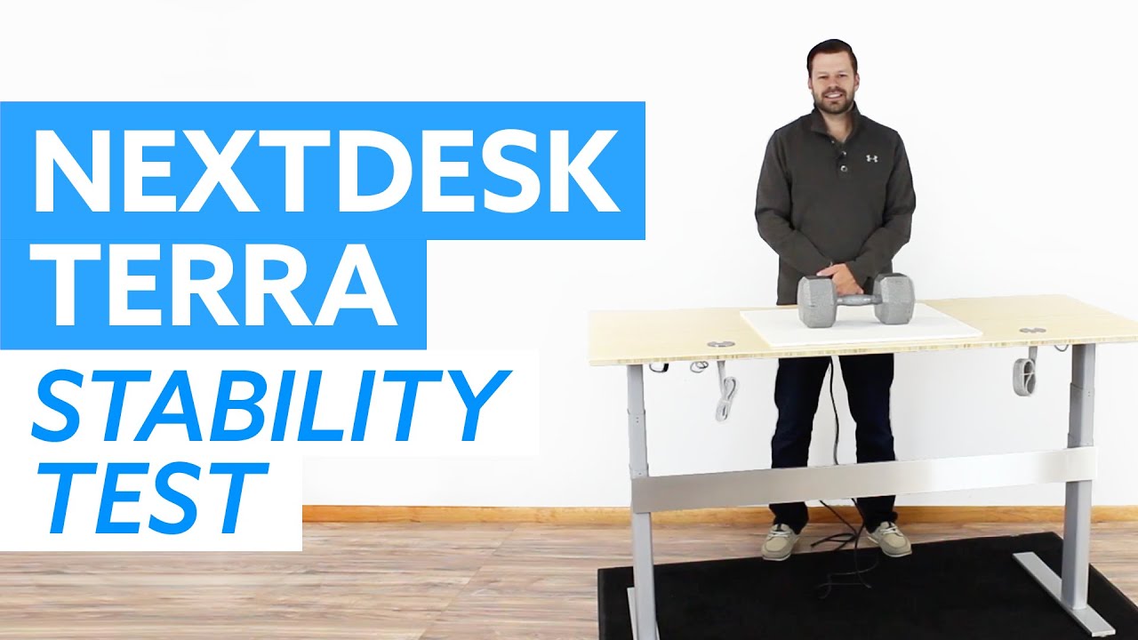 NextDesk Terra Electric Standing Desk Stability Test