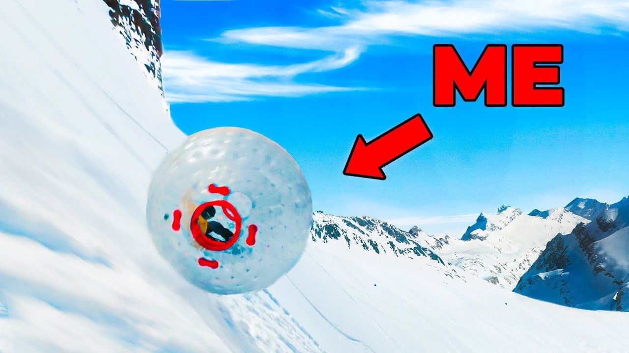 ZORB BALL Down GIANT Mountain!