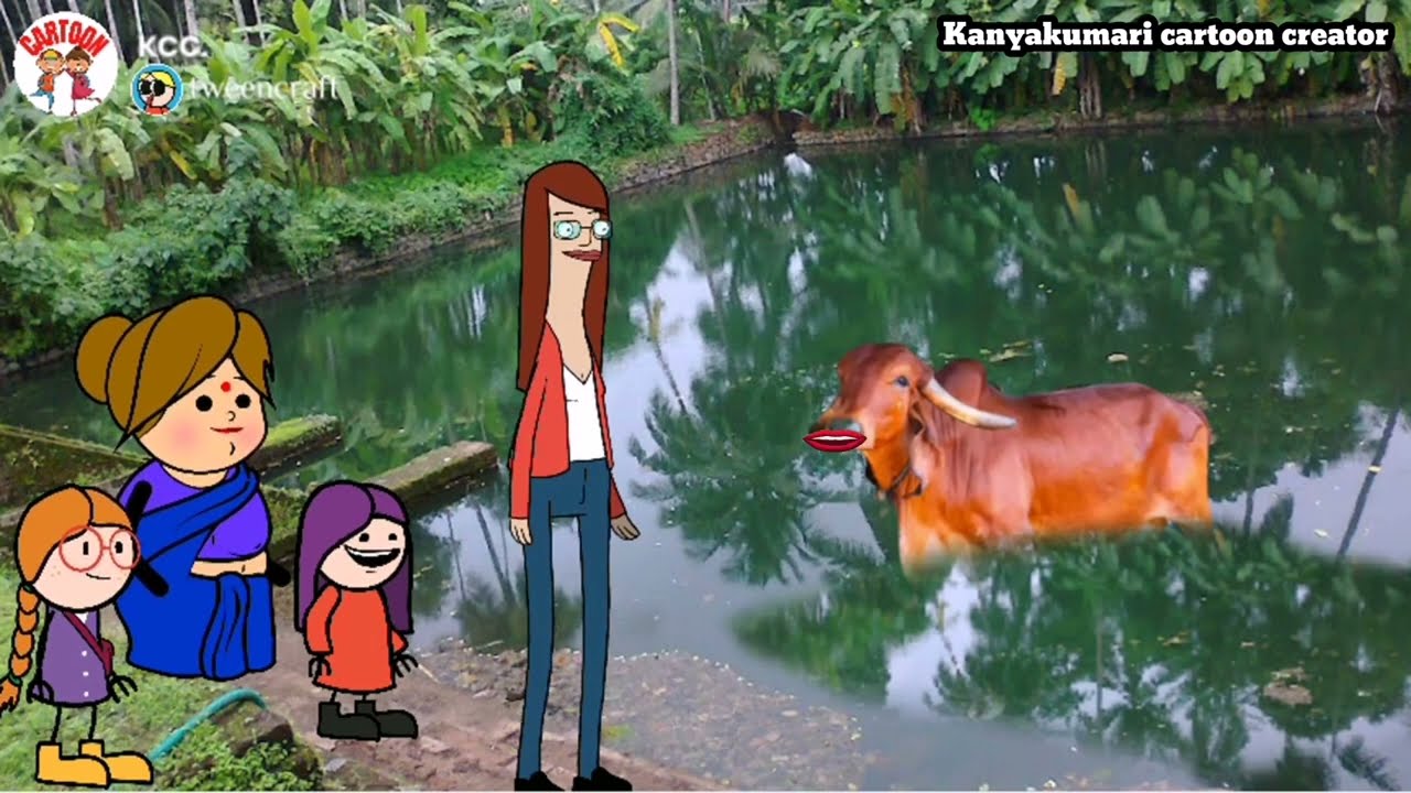 மாடுக்கு வாய் மட்டும் இல்ல நாய் தூக்கிட்டு போயிரும்🤣|kanyakumari cartoon creator,poomari|bomma padam
