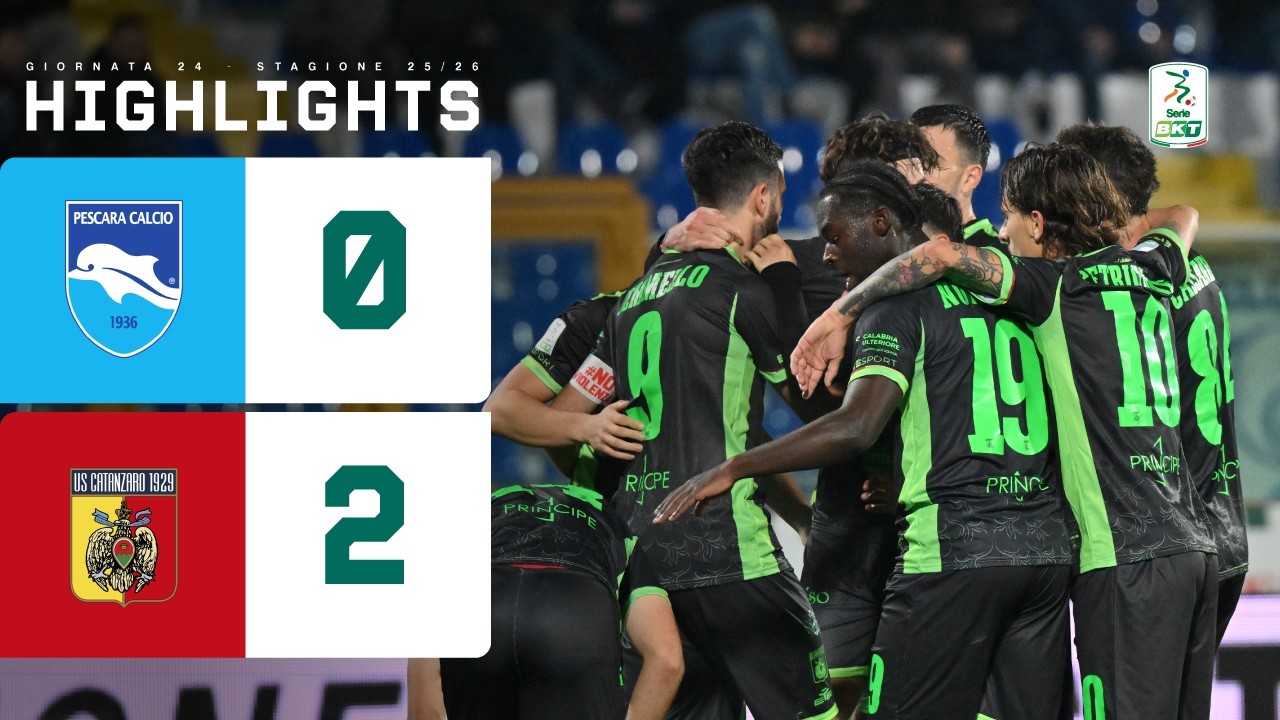 Pescara - Catanzaro 0-2 | IEMMELLO e ALESI protagonisti nel successo delle aquile | HL Serie BKT