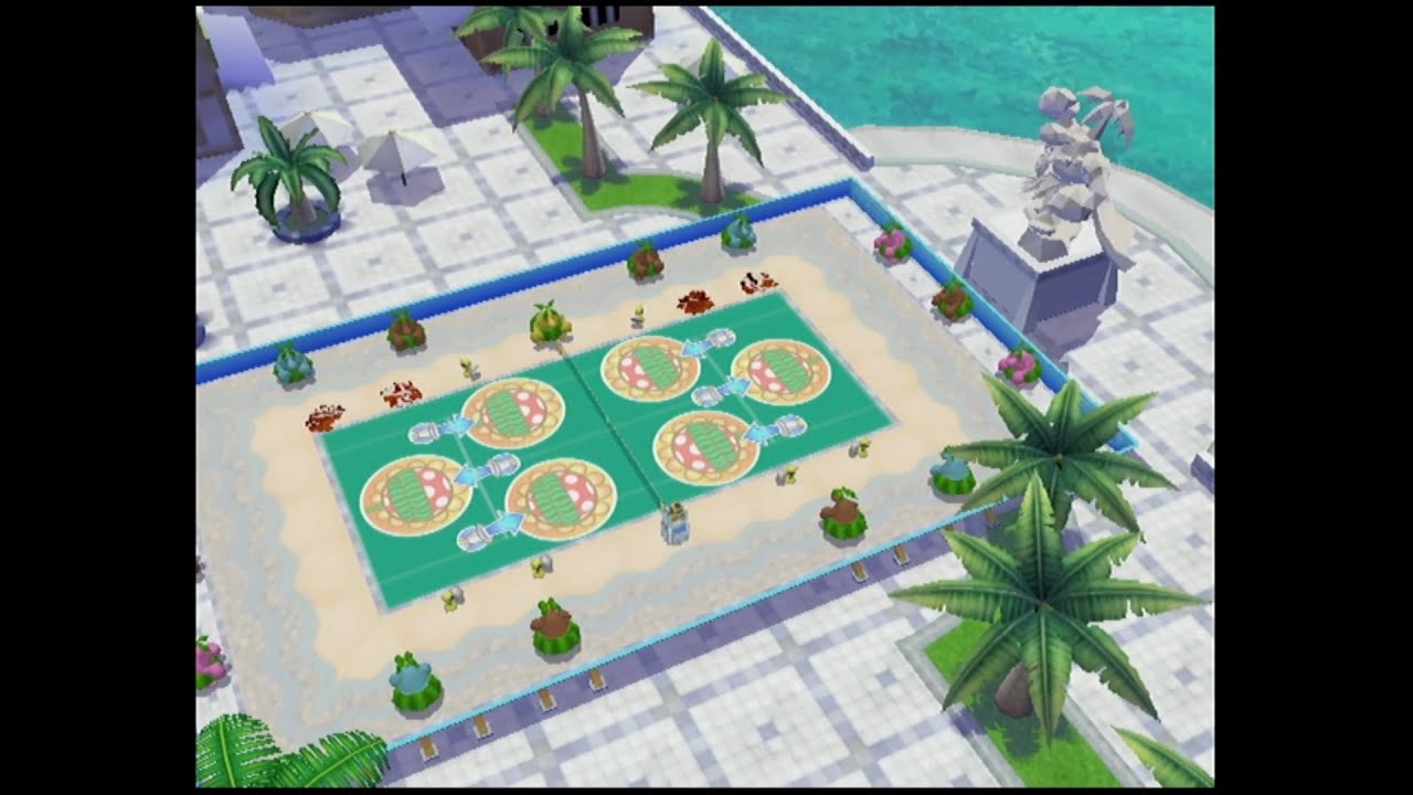 Mario Power Tennis - Delfino Plaza (Standard + Gimmick)