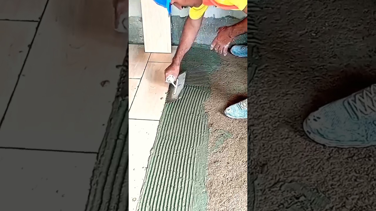 With only cement, you can easily install wooden ceramic tiles