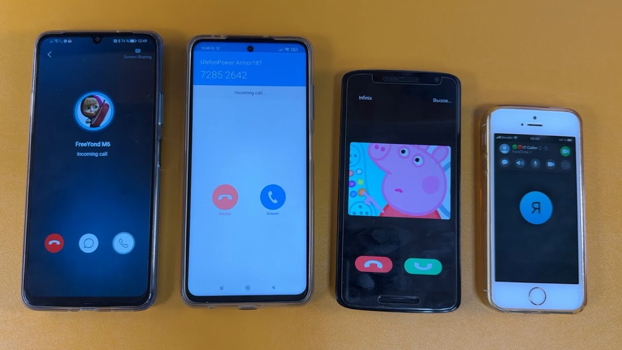 FOUR LEGEND QUAD INCOMING CALLS HUAWEI XIAOMI MOTOROLA IPHONE VS COMERA SKYPHONE TWINME FACETIME
