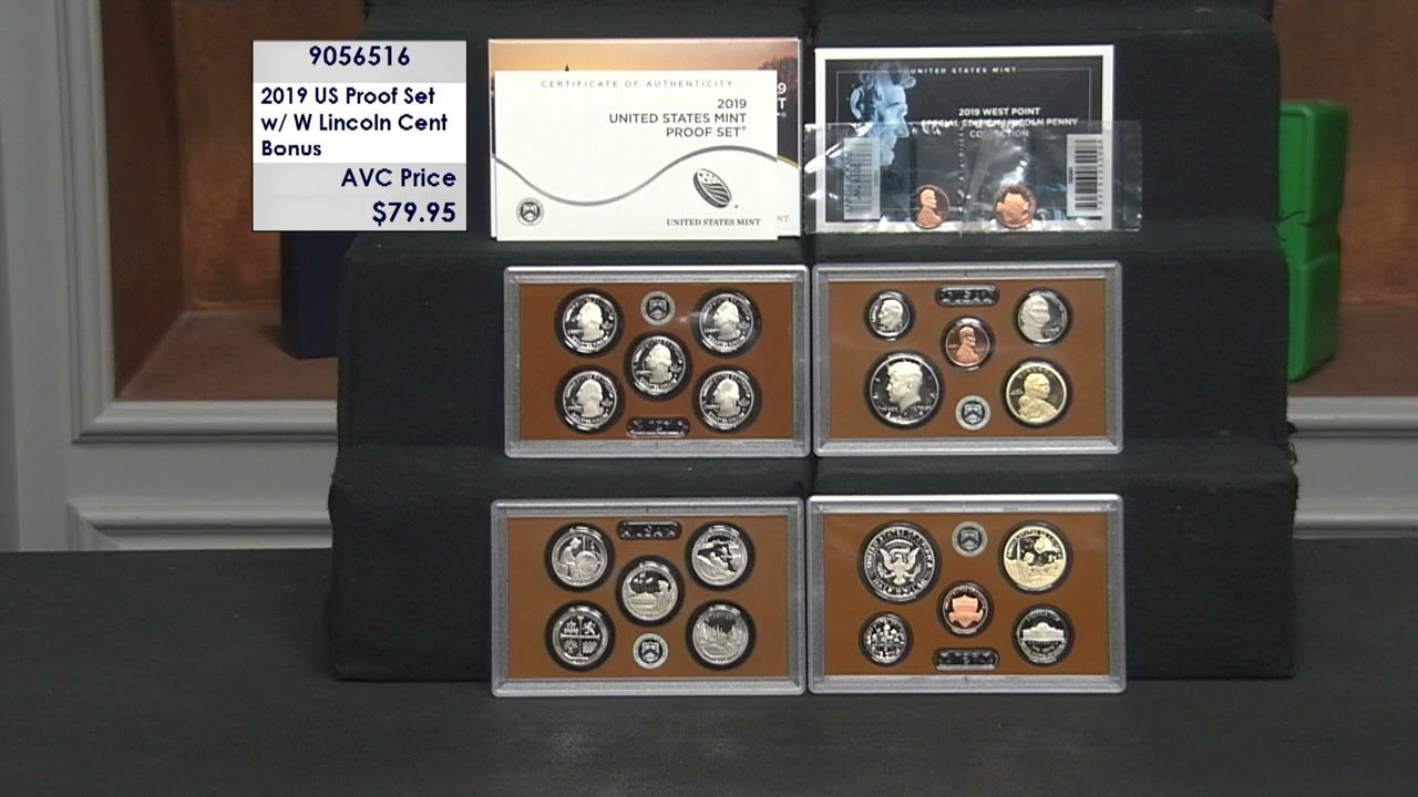 2019 US Proof Set ( 11 pc ) - w/ W Proof Cent