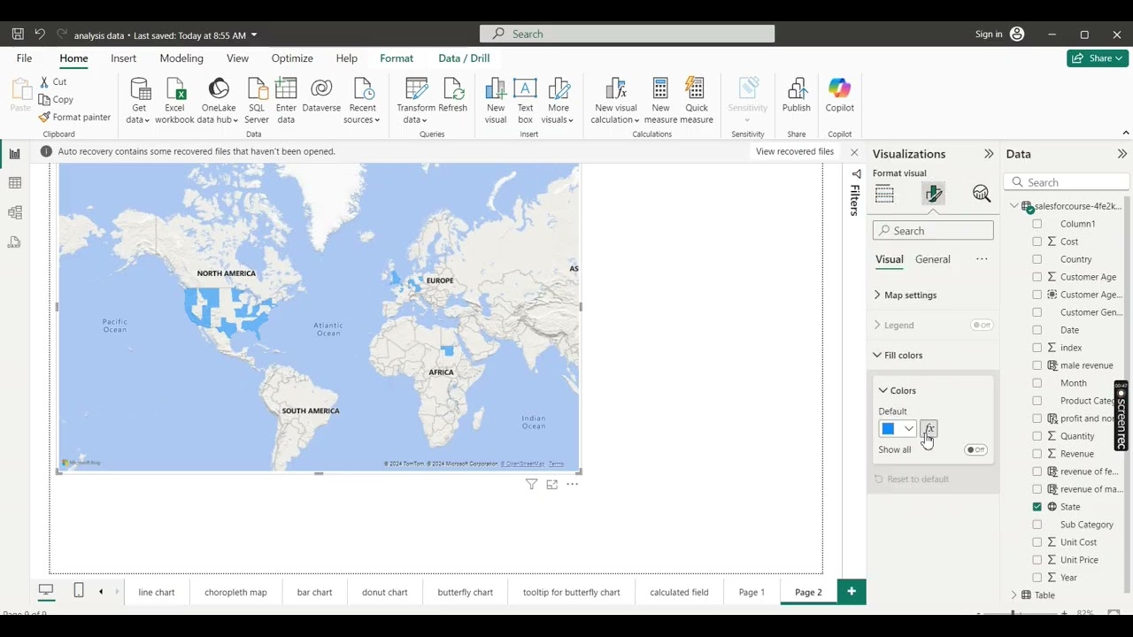 Creating choropleth map in Power BI