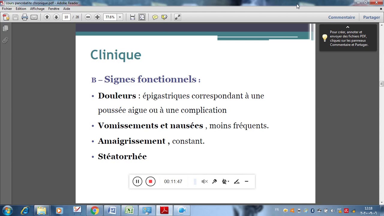 PANCREATITE CHRONIQUE