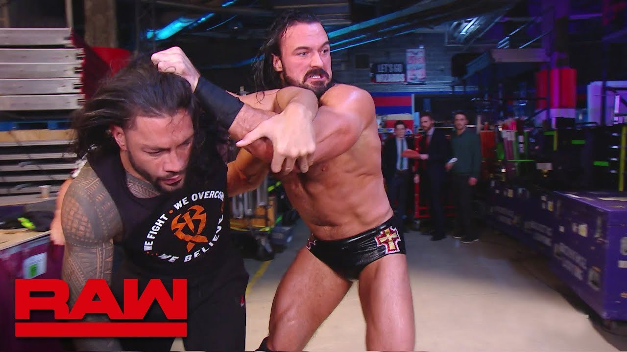 Дрю Макинтайр устраивает засаду Роману Рейнсу: Raw, 1 апреля 2019 г.