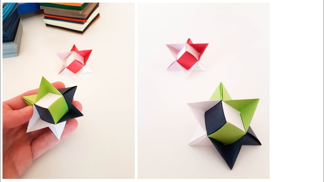 Cubo/triangulo origami tutorial