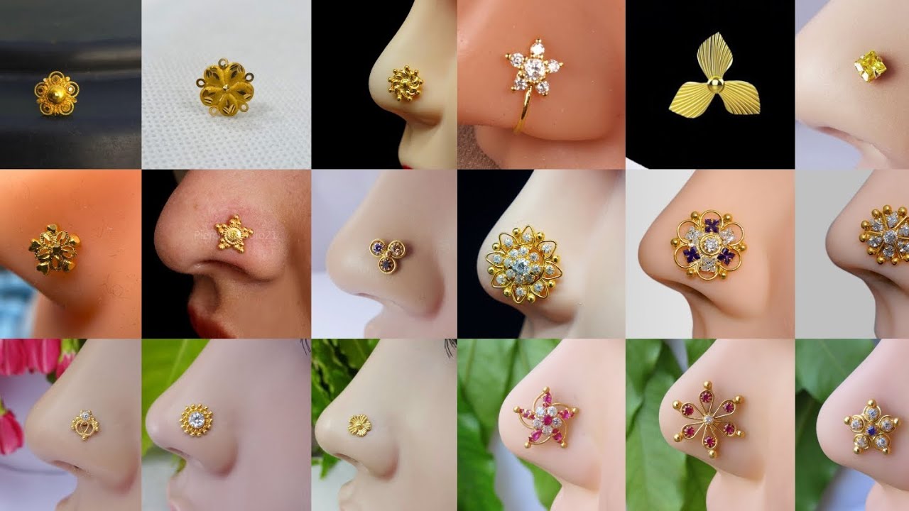 💥very🤩 beautiful  Nose Pin Design 2026 | গোল্ড নোজ পিন ডিজাইন ২০২৫ | शानदार नाक की बाली |💓