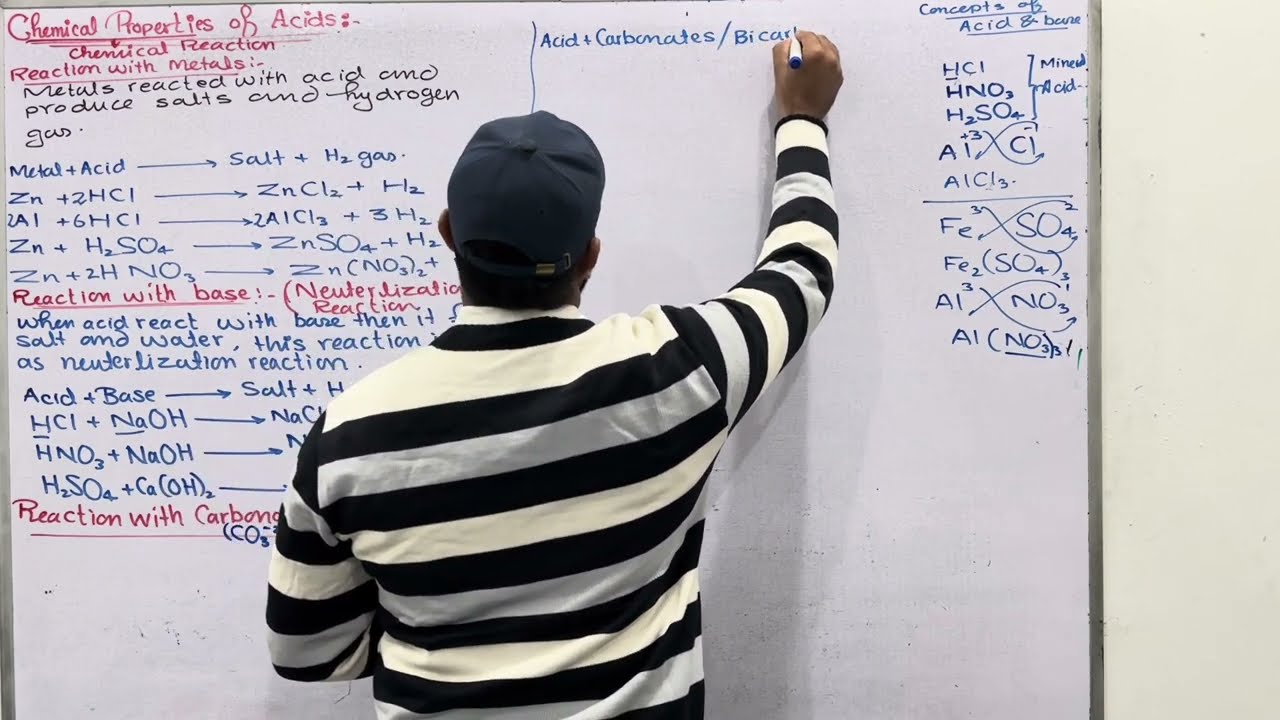 Part-1.  Chemical Properties of Acids || Chemistry Class 10 chapter 10