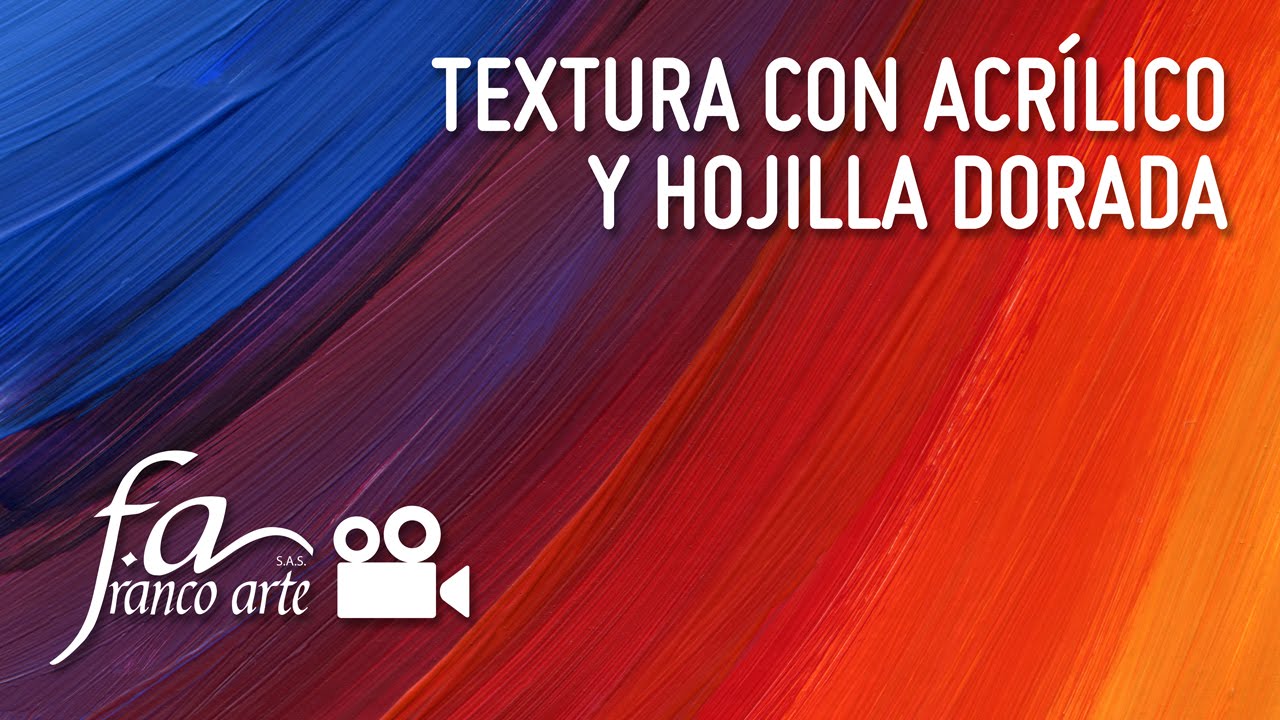 Franco Arte Espazio Ideal Textura con Acrilico y Hojilla Dorada