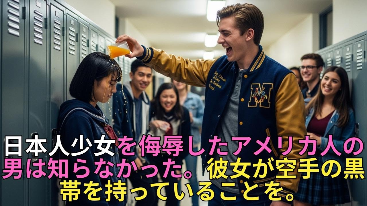日本人少女を侮辱したアメリカ人の男は知らなかった。彼女が空手の黒帯を持っていることを。