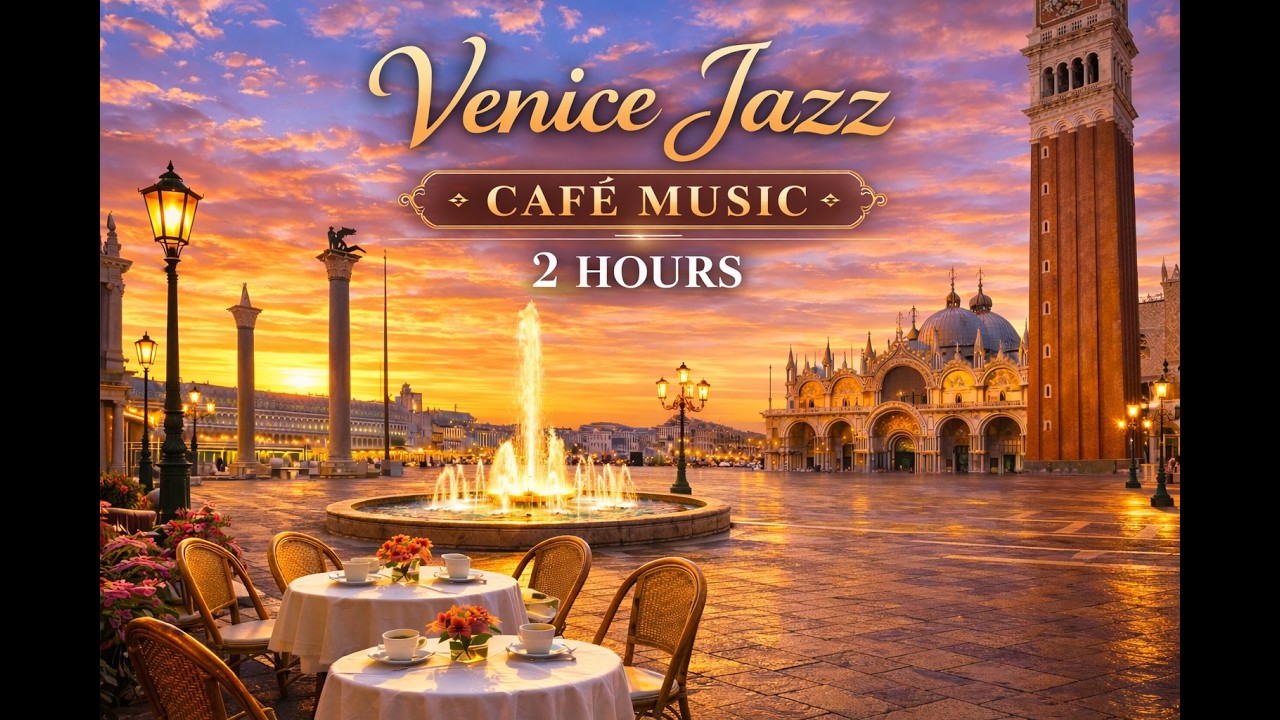2 Hours of Venice Calm Jazz Café Music for Study, Work, and Deep Focus – Vol.8