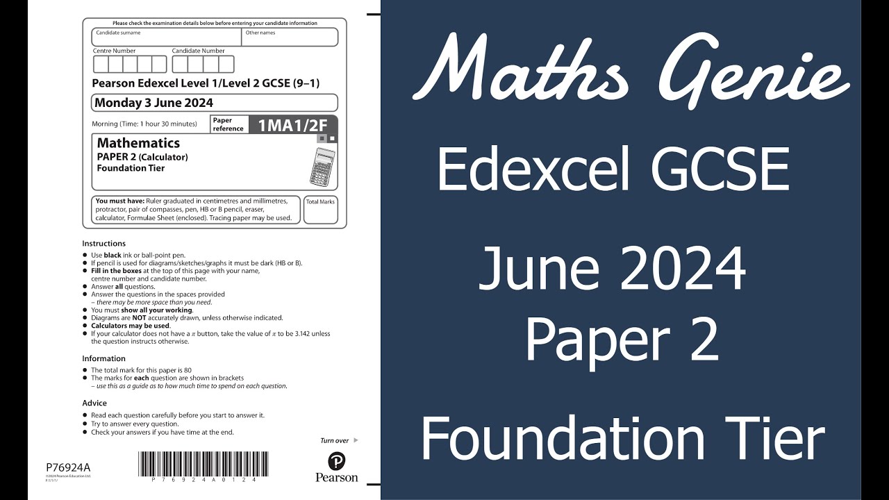 Обзор экзамена Edexcel Foundation Paper 2 июня 2024 г.