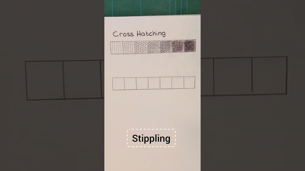 Cross Hatching and Stippling Tonal ladders