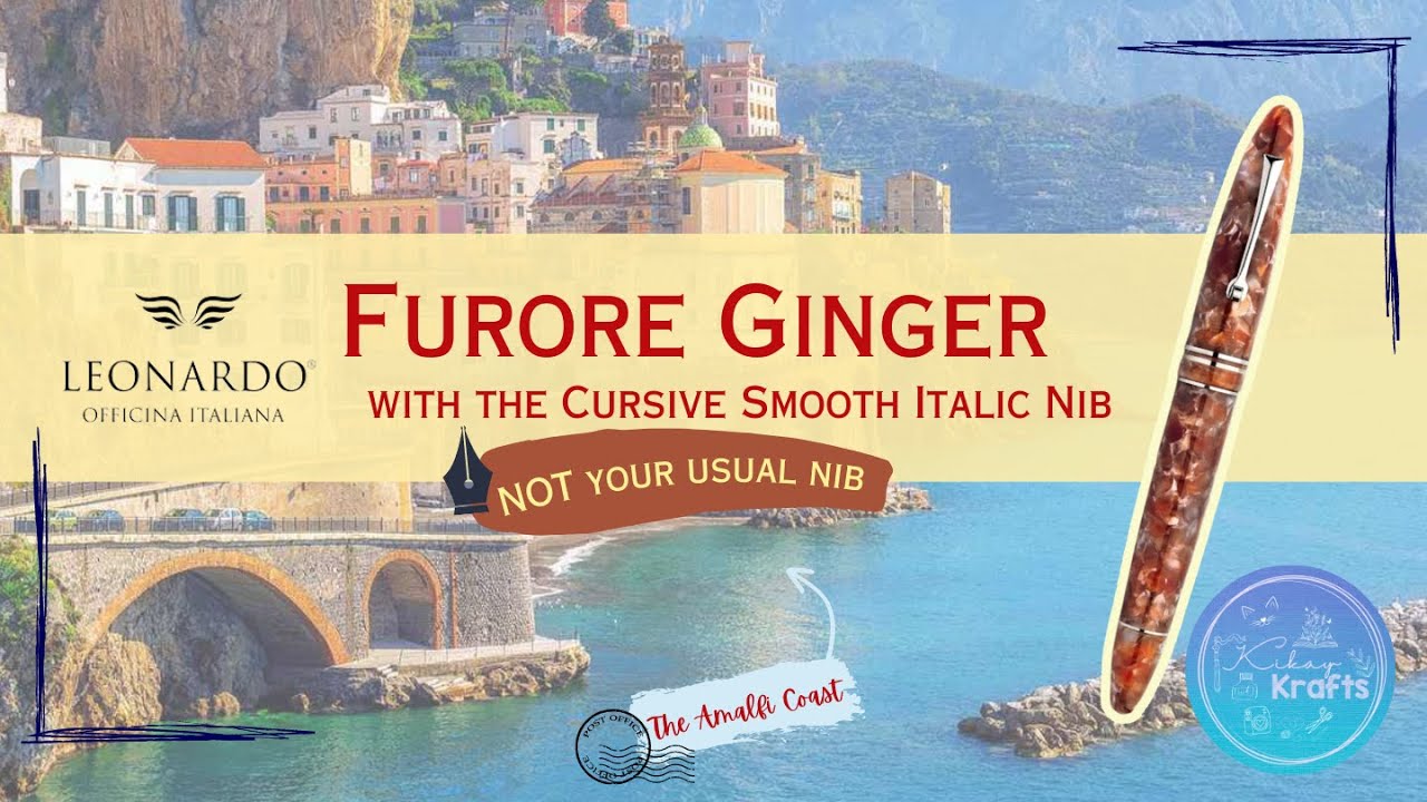 Leonardo Officina Italiana Furore Ginger with the unusual nib: The Cursive Smooth Italic Flex