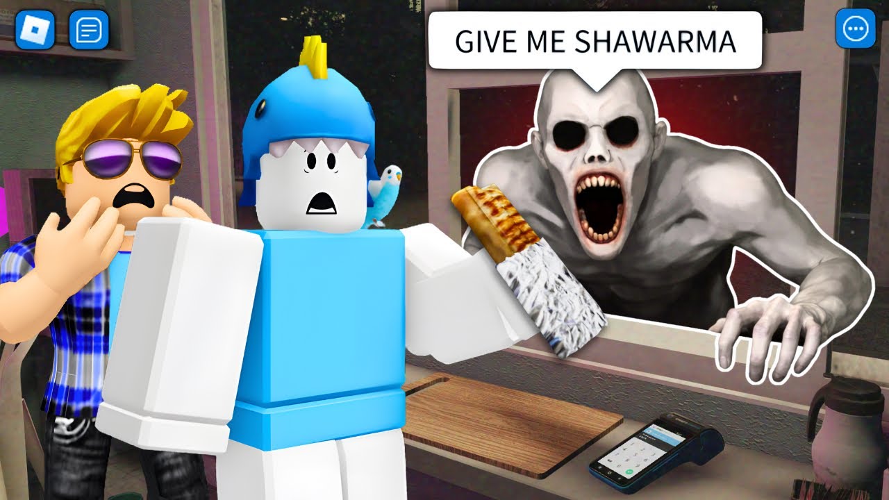 ROBLOX Страшный киоск с шаурмой: ЗАБАВНЫЕ МОМЕНТЫ (АНОМАЛИЯ)