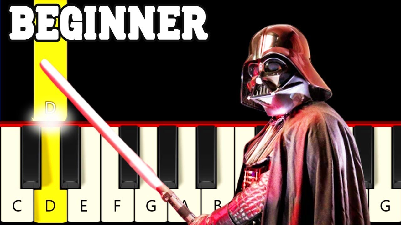 Star Wars - Imperial March - Easy and Slow Piano tutorial - Beginner