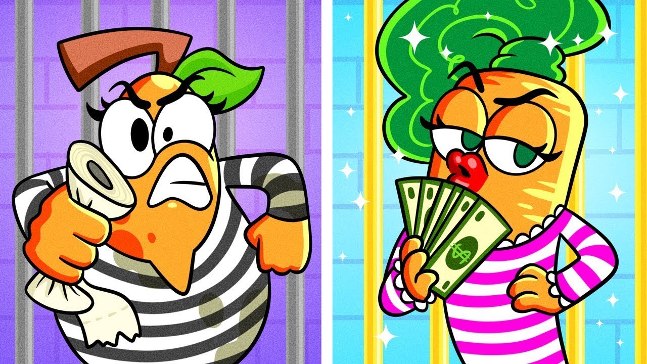 Chica rica vs. Chica pobre en la cárcel || Loca fuga de peras || Aventuras emocionantes