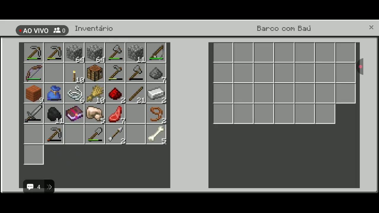 jogando minecraft