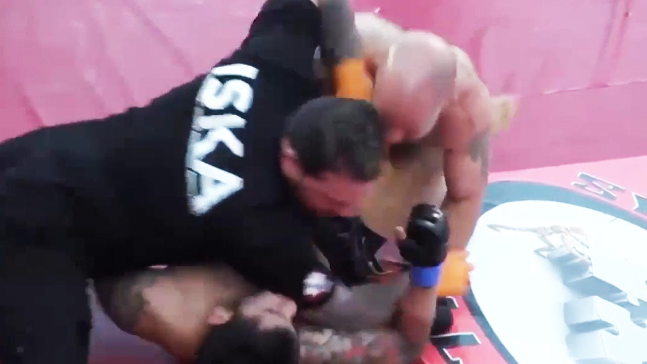 The dirtiest ground and pound you ever did see...