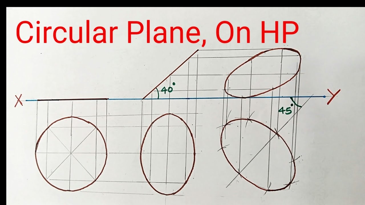 Circular Plane On HP  | Circle | Tamil | Anna University  | Engineering Graphics Subject