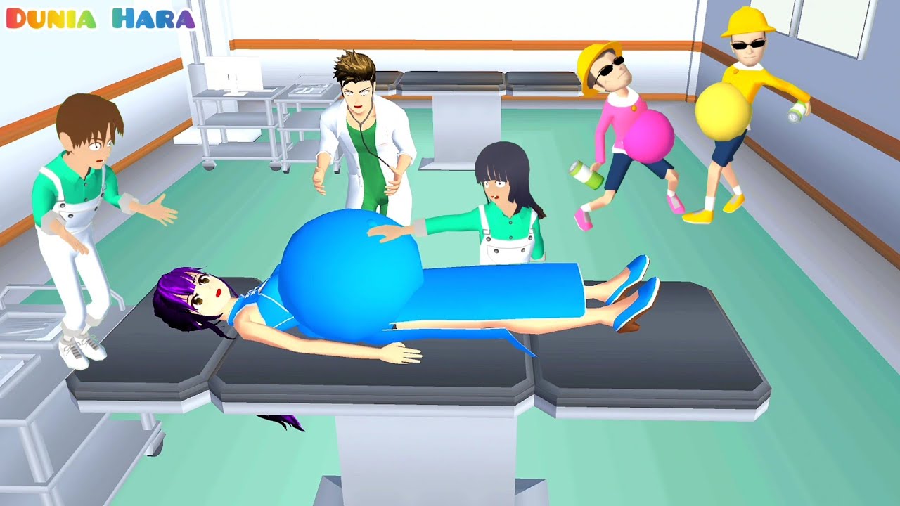 Kak Sakura Hamil Melahirkan Bayi 😱 | Yuta Panik Ketuban Pecah Bawa Ambulan | Sakura School Simulator