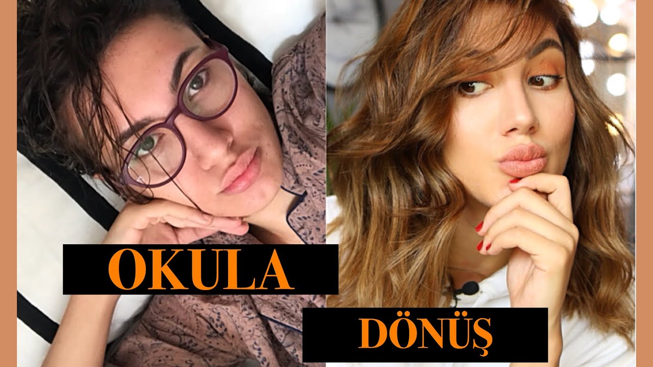 Okula Dönüş Zamanı ! Merak Ettiğiniz Dalgalı Saçlarım Ve Makyajım
