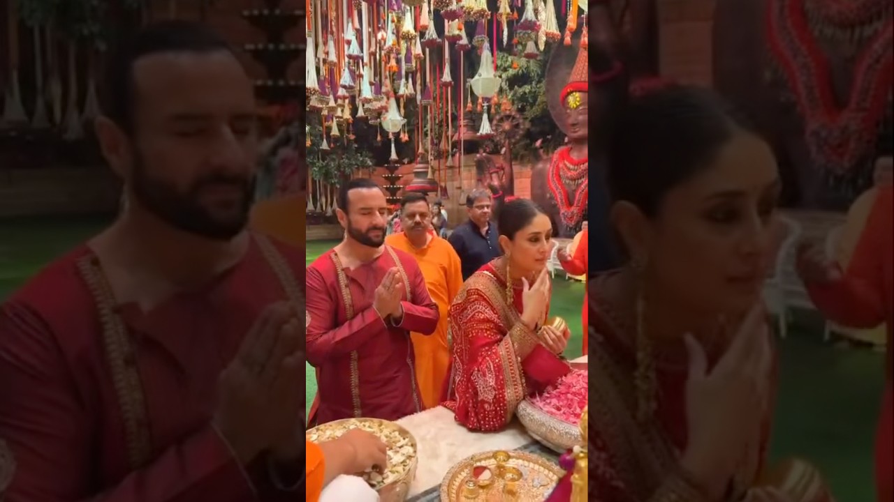 Kareena Kapoor & Saif Ali Khan seek blessings during Ambani&rsquo;s Ganpati Puja 🙏🏼 #shorts #ambani