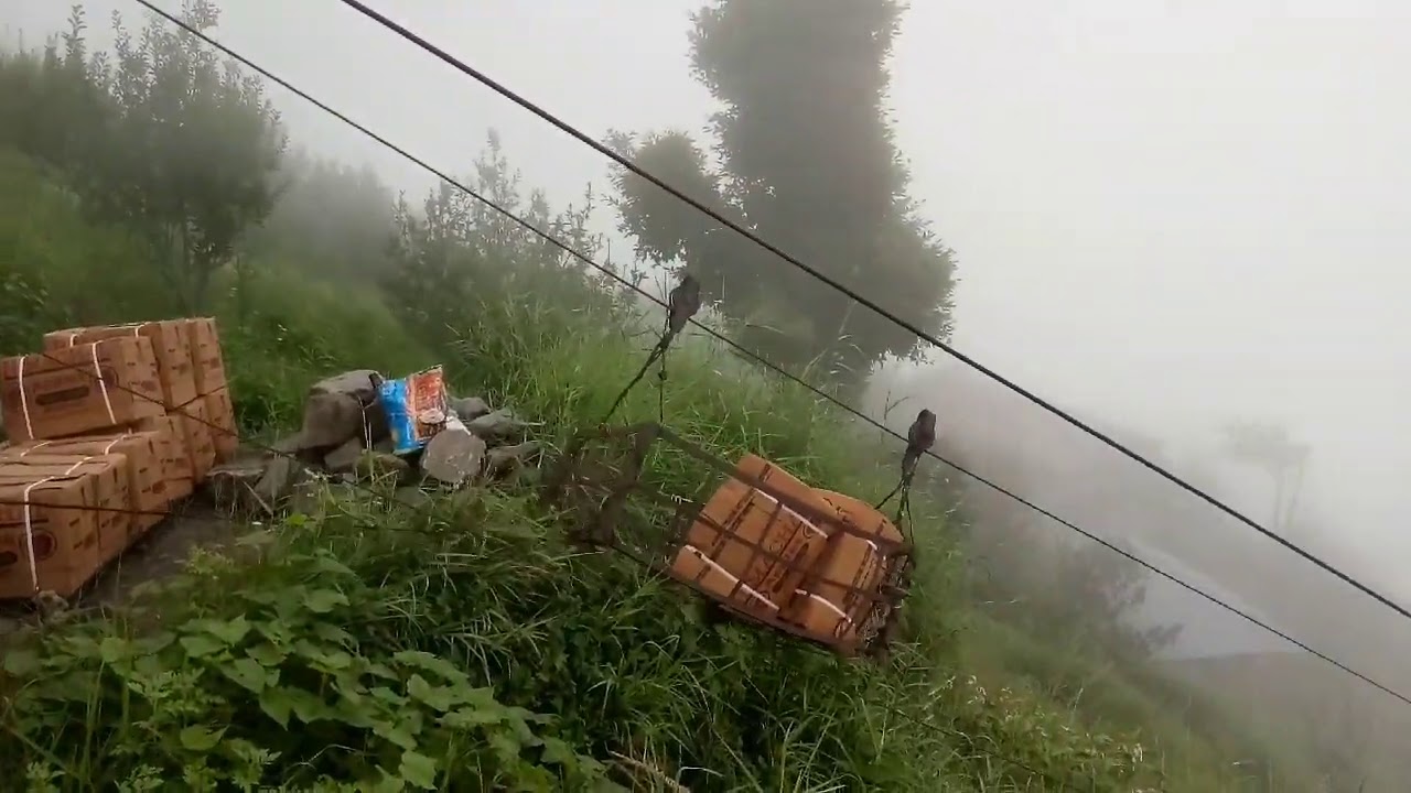Aaple 🍎 transportation system in my native place through ropeway..