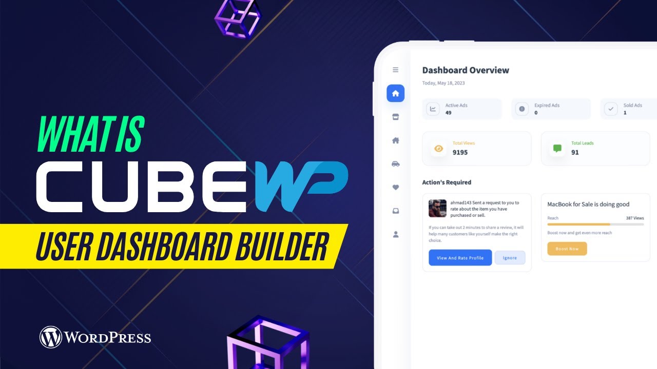 CubeWP User Dashboard Builder Introduction