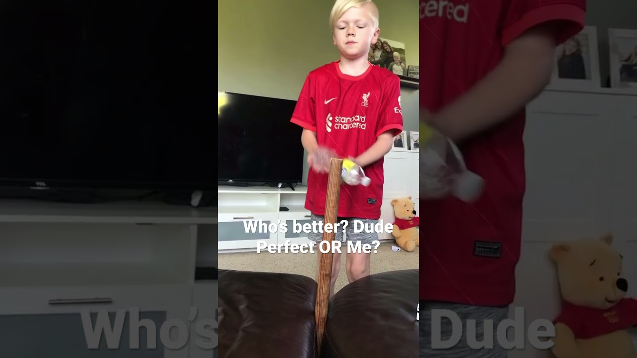 Who&rsquo;s better? Dude Perfect Or Me? #shorts #dudeperfect #viral #trending #bottleflip #trickshot #sub