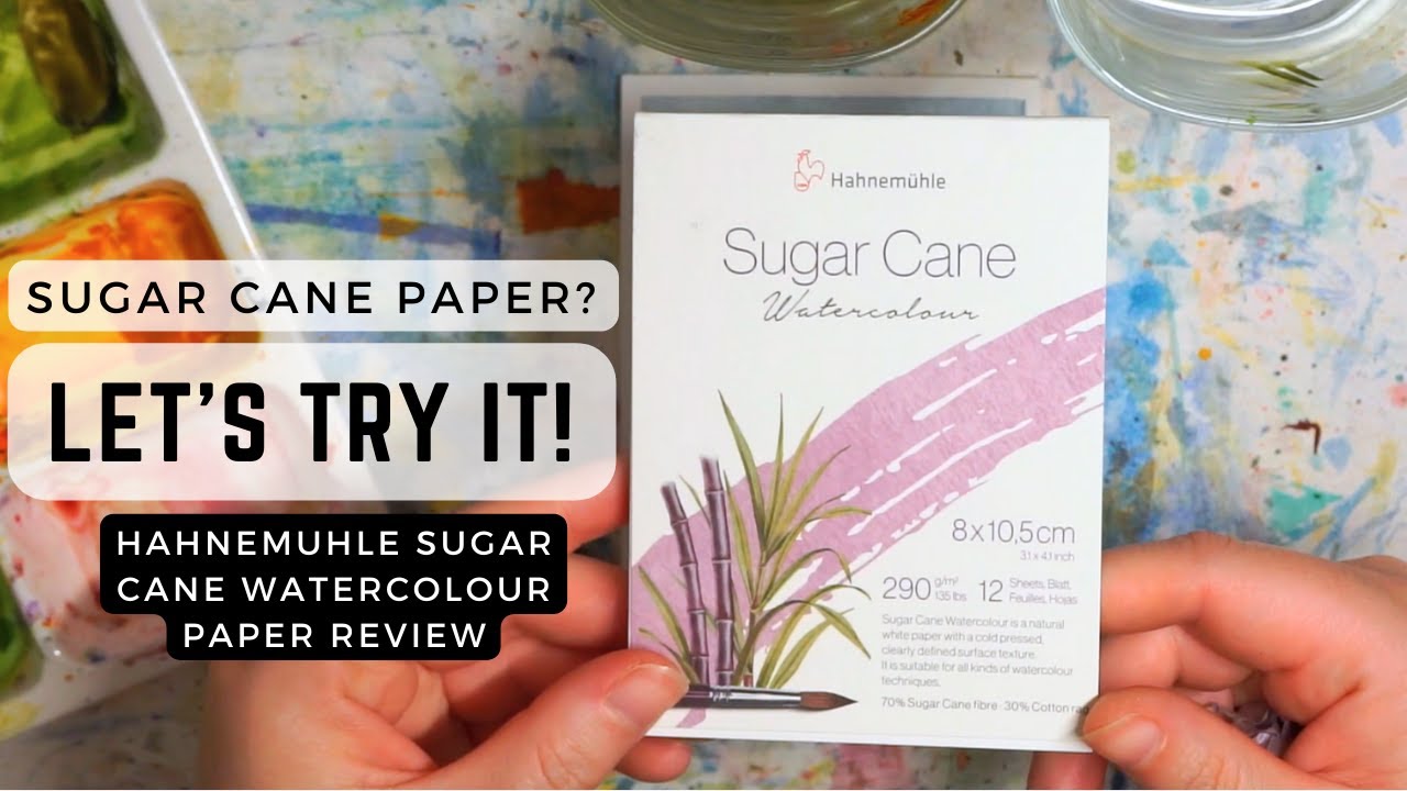 Review Hahnemuhle Sugar Cane paper + paint an easy ocean seascape with me