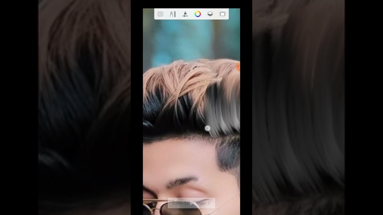 Autodesk Sketchbook Hair Editing Tutorial#shorts