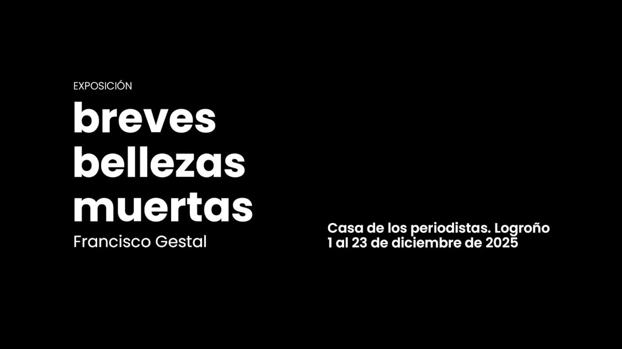 Exposición "breves bellezas muertas" / Francisco Gestal / 2025