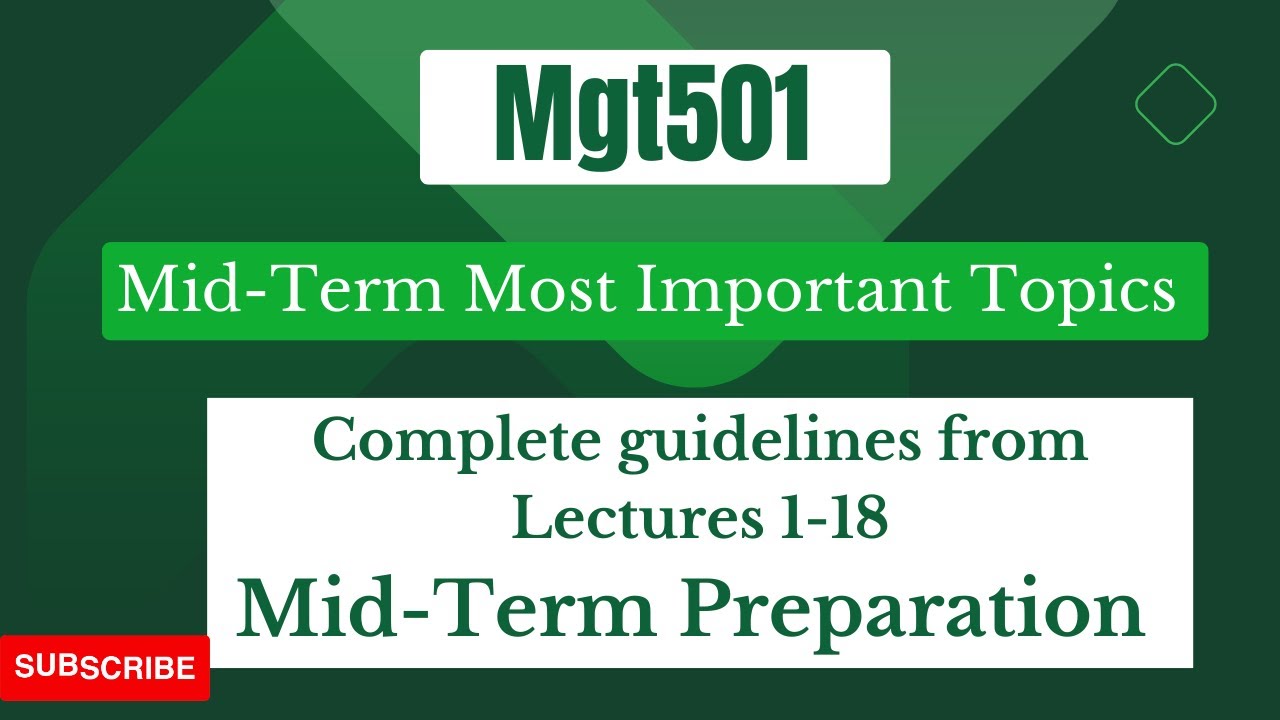 Подготовка к промежуточному экзамену MGT 501 2025 | Важные темы для промежуточного экзамена mgt50...