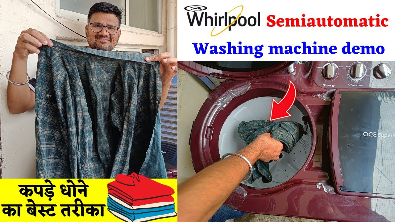 Whirlpool semi automatic washing machine demo ⚡ How to use Whirlpool Semiautomatic Washing Machine