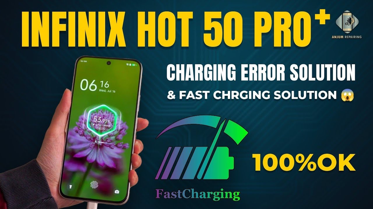 Infinix Hot50Pro Plus Hot60Pro Plus charging Error|Charging Not Show Charging Slow Problem solution😱