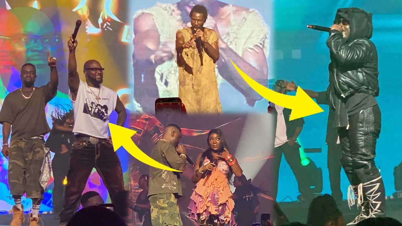 Historic🔥Sarkodie Brings Ebo Noah, King Promise Kweku Smoke on Stage at Rapperholic Full Performance