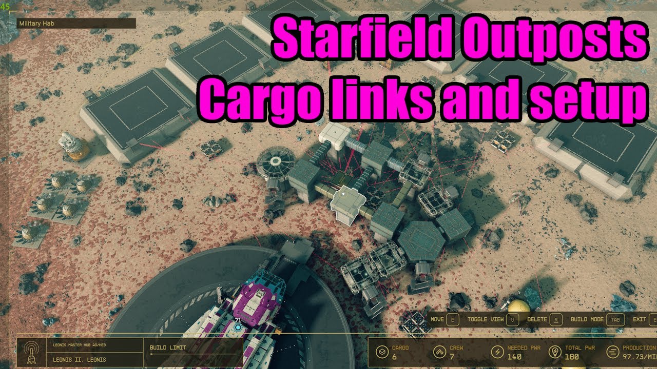 Starfield Outpost Management and cargo link not unloading