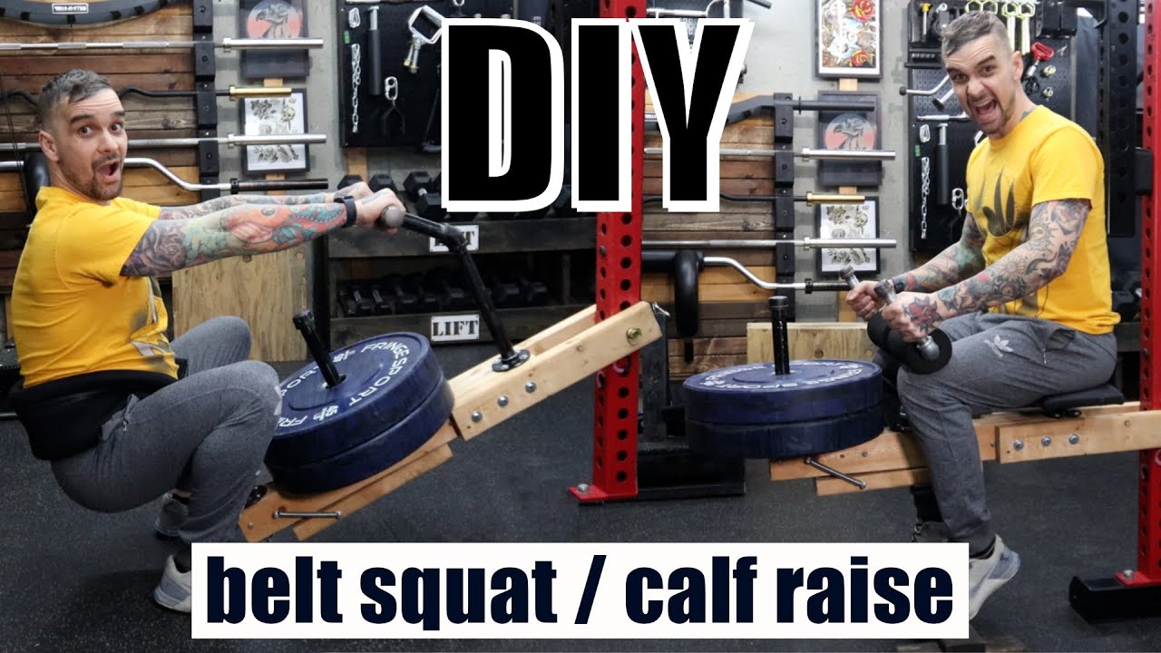 DIY lever belt squat and seated calf raise!